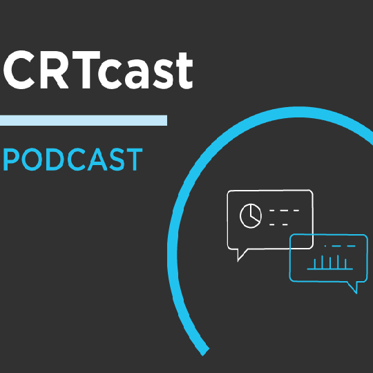 Graphic image with the title CRTcast Podcast